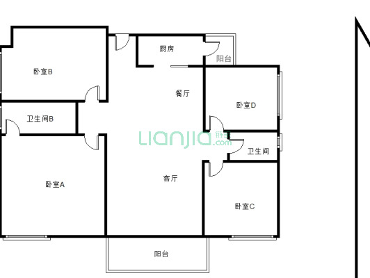 临深振江凤凰台，大四房，高楼层，户型方正