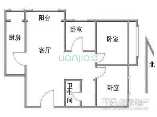 幸福西区 3室2厅 东北