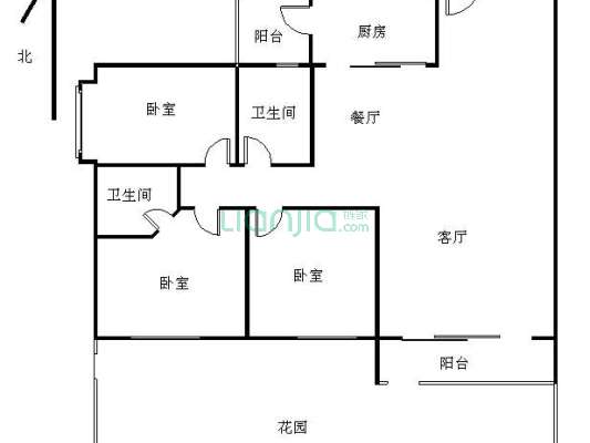 中信凯旋城 3室2厅 南 北