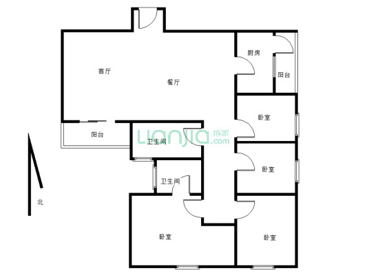 嘉辉豪庭 3室2厅 南