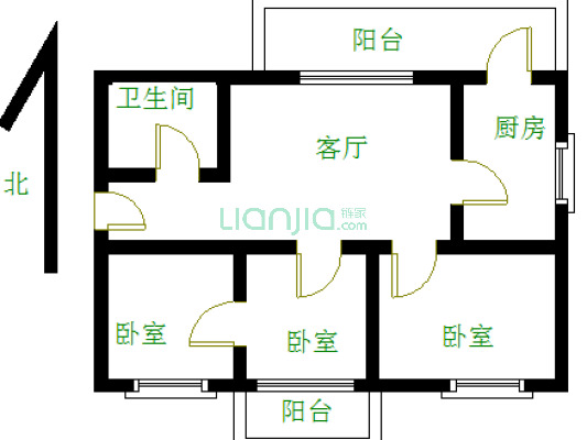 中南路，建设厅宿舍、南北3房、朝向佳，业主诚心出售