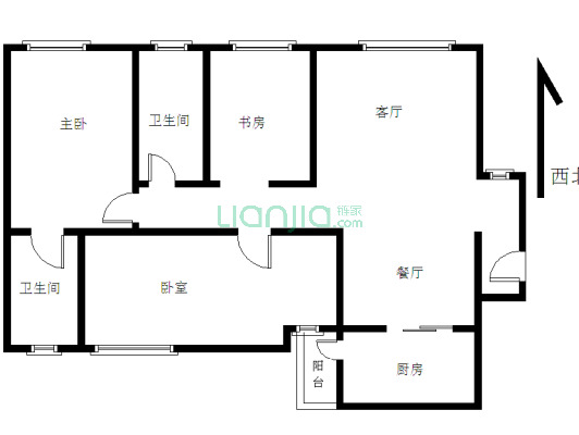 世纪城玫瑰公馆 4室2厅 西南