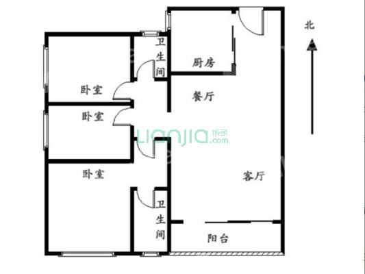 虎门万科云城 3室2厅 南