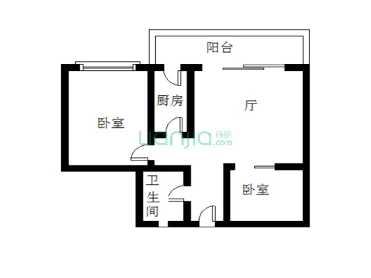 旭日海湾一期 2室1厅 西北