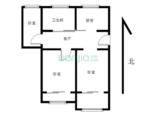 萍聚村 3室1厅 南 北