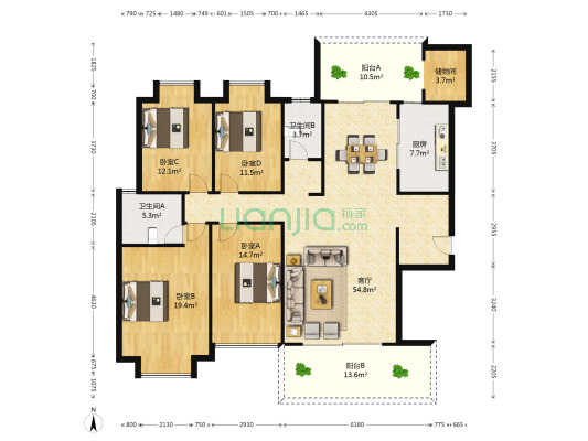 东江学府二、三期3-2-1-2 183.00m² 242.9 万