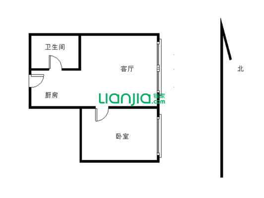 中海凯旋门 1室2厅 南