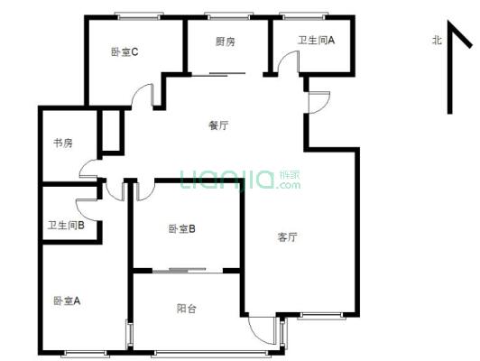 银城西堤国际六区 3室2厅 南