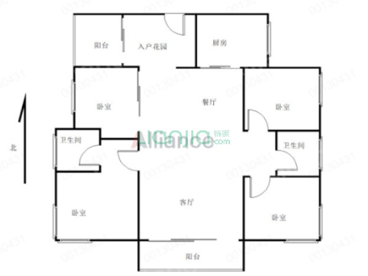 中信凯旋国际 3室2厅 南