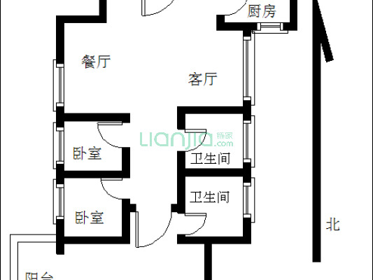 太平广场花园 3室2厅 南