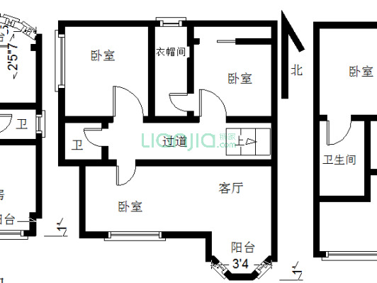 别墅社区 大五房  精装 南北 朝向.叠加别墅