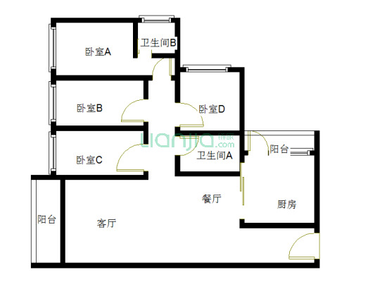 雅居乐锦城花锦集 4室2厅 东北