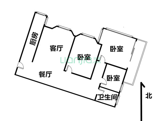 金城湾花园 海景房  3房 东南朝向